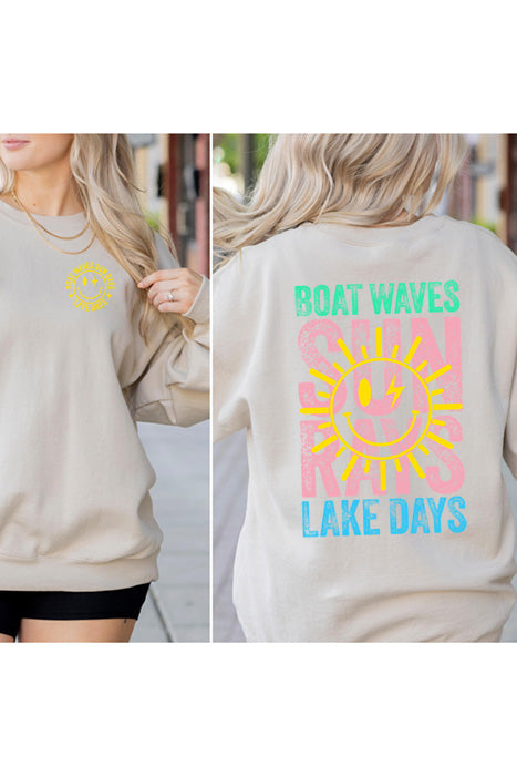 Boat Waves Lake Days Sweatshirt 5214gsweat - Korvel