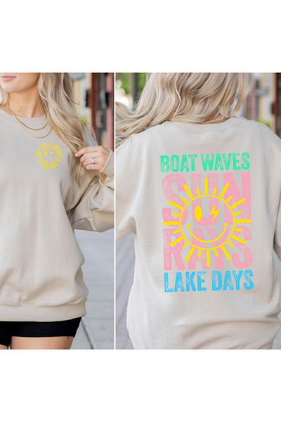 Boat Waves Lake Days Sweatshirt 5214gsweat - Korvel
