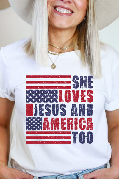 Jesus and America Tee 5215