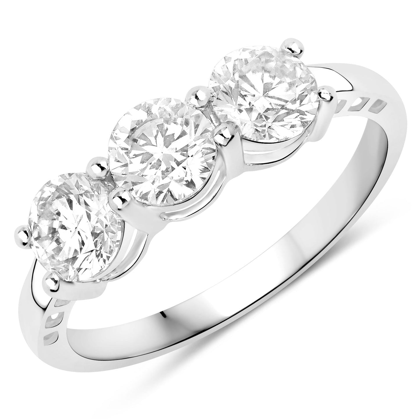 1.50 Carat Lab Grown Diamond 14K White Gold Engagement Ring