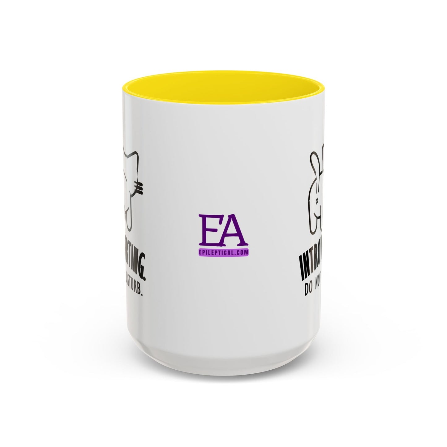 Introvertido. No molestar. Taza de café de gato en dos tonos