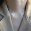 S925 pure silver plated with 14K gold mini heart necklace women's diamond studded peach heart extremely fine collarbone chain ﻿ - Korvel