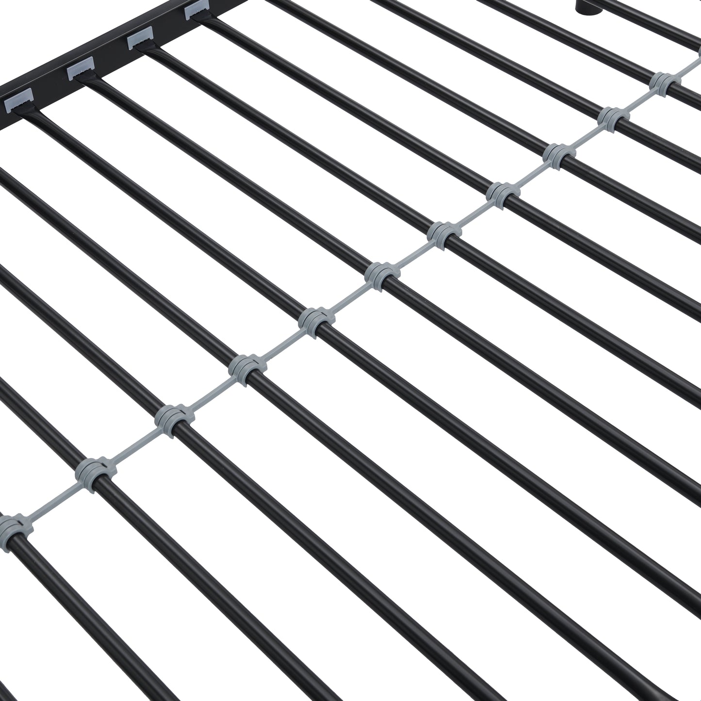 METAL Bunk Bed with trundle Black - Korvel