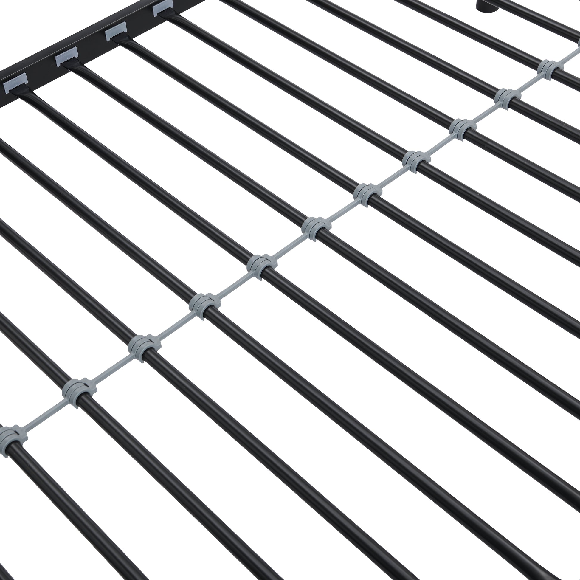 METAL Bunk Bed with trundle Black - Korvel