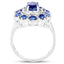 Bague de fiançailles en argent sterling avec Kyanite de 2,47 carats et Topaze blanche