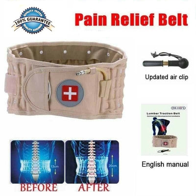 Lumbar Spinal-air Decompression Back Belt Air Traction Waist Protect Belt Pain Lower Lumbar Support Fit for 29 inches -49 inches - Korvel