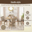 Set of 2 Dining Counter Height Chairs Modern Farmhouse Rustic Look Distressed Design Ladderback Solid Wood - Korvel