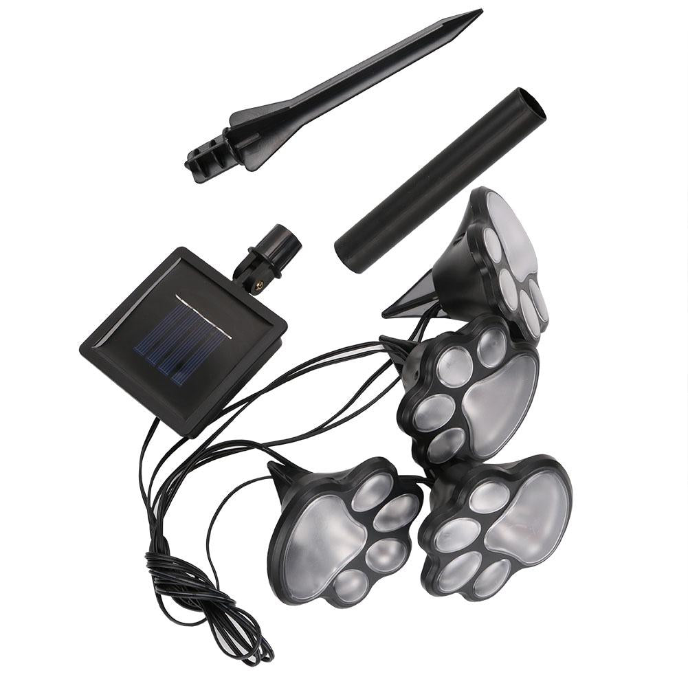 Outdoor 4 LED Solar Animal Paw Light Portable Solar Lamp Light - Korvel