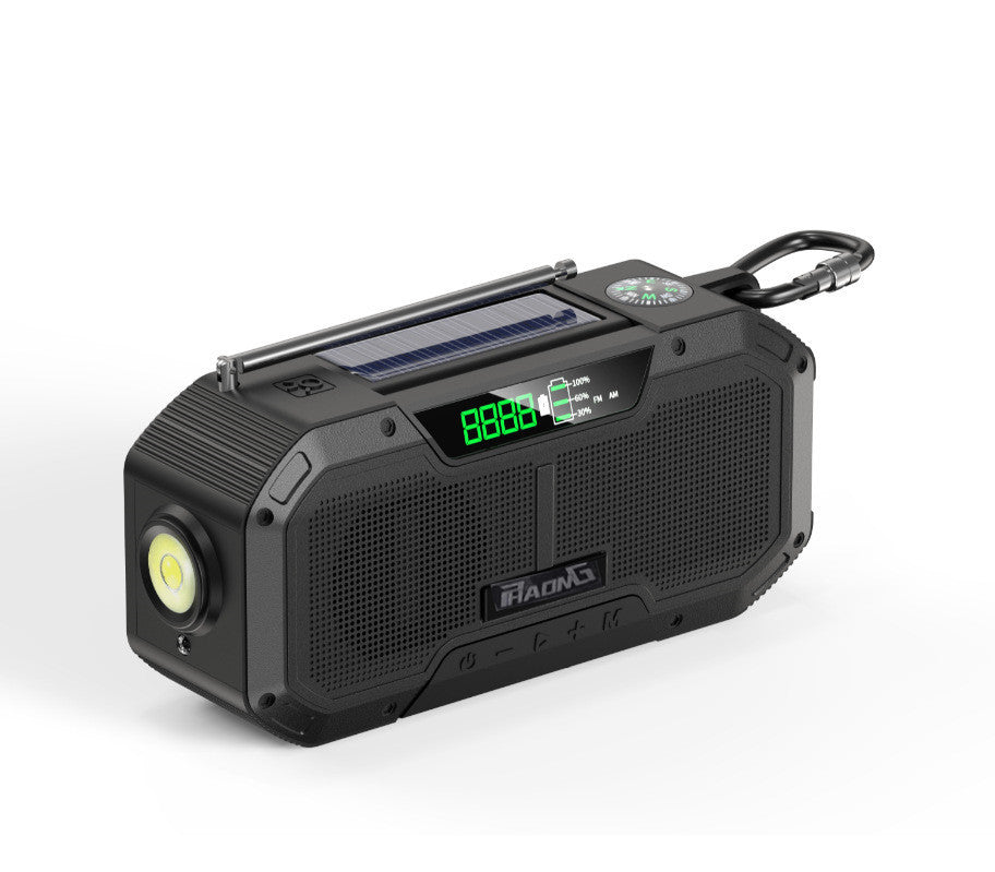 Radio de Emergencia Premium para Exterior con Bluetooth y Carga Solar
