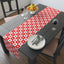 Charming Red & White Paws Table Runner - Cotton & Polyester Options - Korvel
