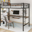 Loft Bed with Desk and Shelf   Space Saving Design Twin - Korvel