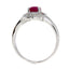 Anillo de Rubí Natural de 1.05ct con Diamantes en Oro Blanco de 10KT