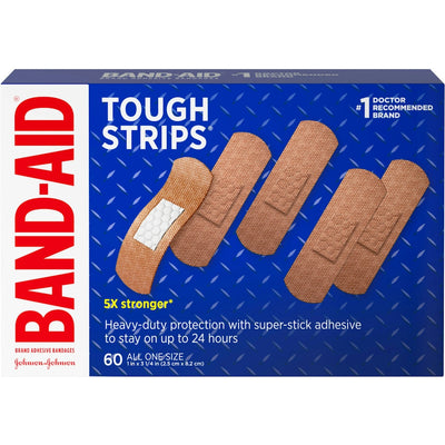 Band-Aid Tough Strips Adhesive Bandages - 60 Count