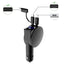 Vogek 3-in-1 Car Charger 60W Super Fast Charging for iPhone Xiaomi Huawei Samsung with Telescopic Charging Cables and Adapters - Korvel