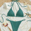 Hanging neck tie bikini multi-color three-point swimsuit hot spring swimsuit - Korvel