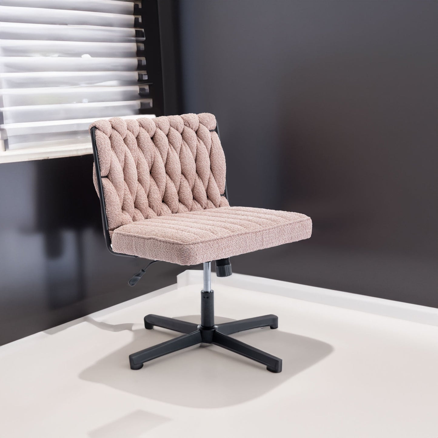 Premium Armless Pink Office Desk Chair