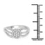 Anillo de Compromiso de Diamante Blanco Genuino de 0.25 Quilates en Oro Blanco de 14K