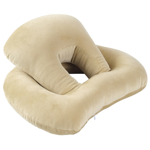 U-Shaped Travel Neck Pillow with Arm Rest Support