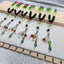 33 prayer beads in Palestinian flag colored crystal glass - Korvel