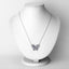 1.86 Carat Genuine Tanzanite & White Zircon Necklace in Sterling Silver