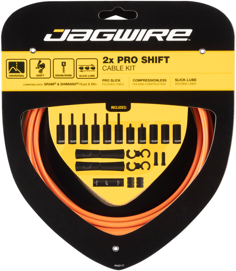 Kit de Cambio Pro Jagwire - Cables de Bicicleta Premium en Naranja