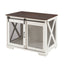 Farm kennel Flat noodles furniture with sliding barn door, farm wooden kennel end table, dog house with removable partition - Korvel
