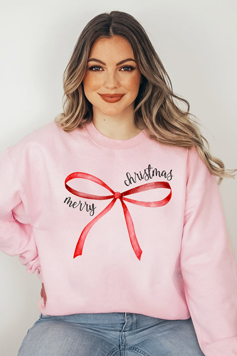 Cozy Christmas Bow Sweatshirt