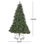 9' Glitter Bristle Mixed Hinged Tree with 72 Red Berry and 73 Pine Cones and 2099 tips,Dia:66 - Korvel