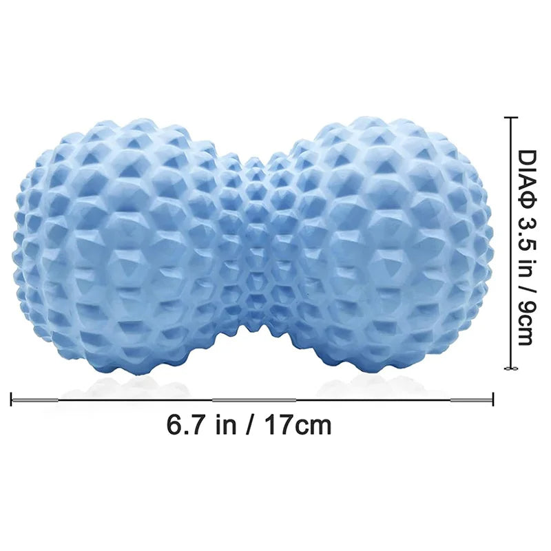 EVA Peanut Massage Ball Double Lacrosse Massage Ball Mobility Ball for Physical Therapy Deep Tissue Massage Tool Back Hand Foot - Korvel