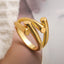 Simple and personalized smooth irregular geometric ring for women niche and versatile ring - Korvel