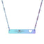 Minimalist Cat Whisker Bar Necklace with Heart Cutout
