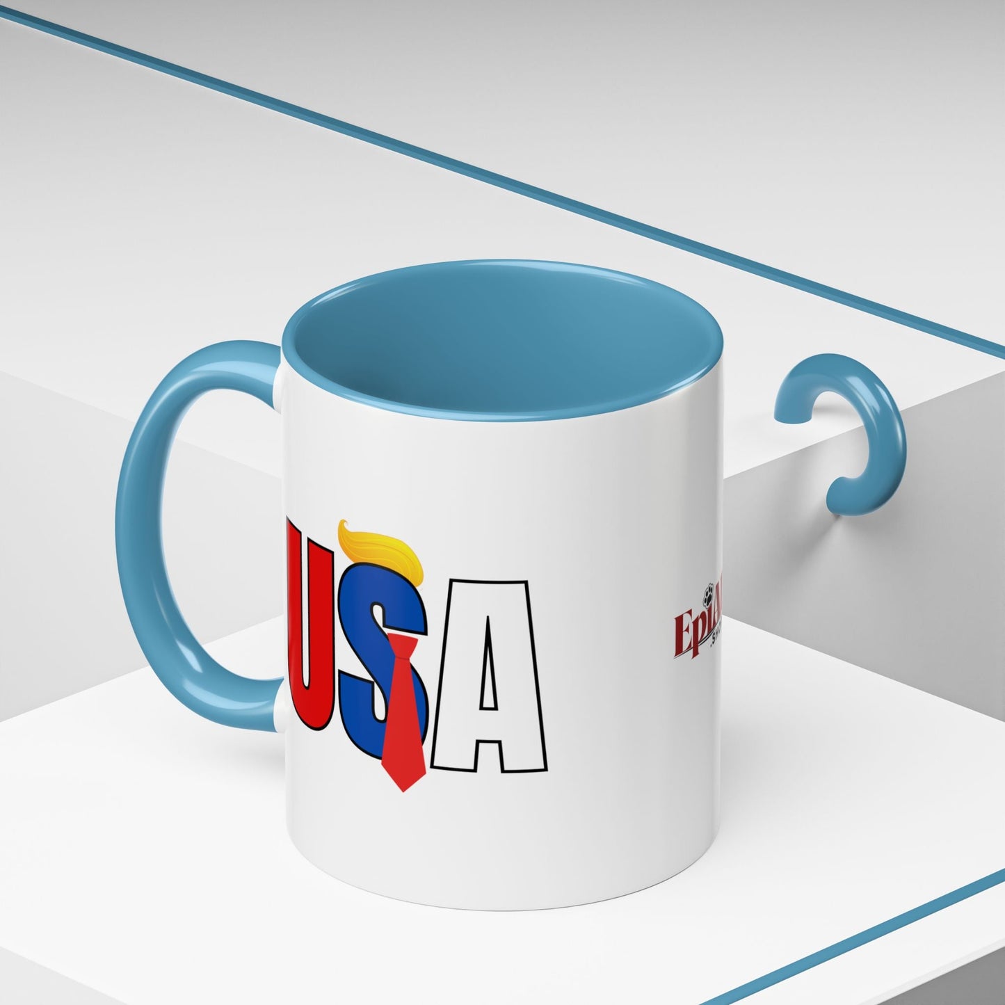 Taza de café con acento vibrante de EE. UU.