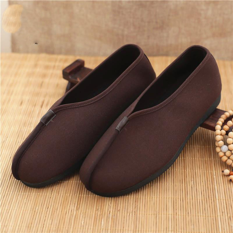 Monk Shoes Single Shoes Arhat Shoes Men's Cloth Top Cotton Shoes Monk Light soled Meditation Shoes - Korvel