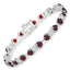 Bracelet en grenat véritable et diamants blancs de 11,10 carats