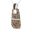 .925 Sterling Silver Brown Enamel Diamond & Sapphire Pendant Necklace