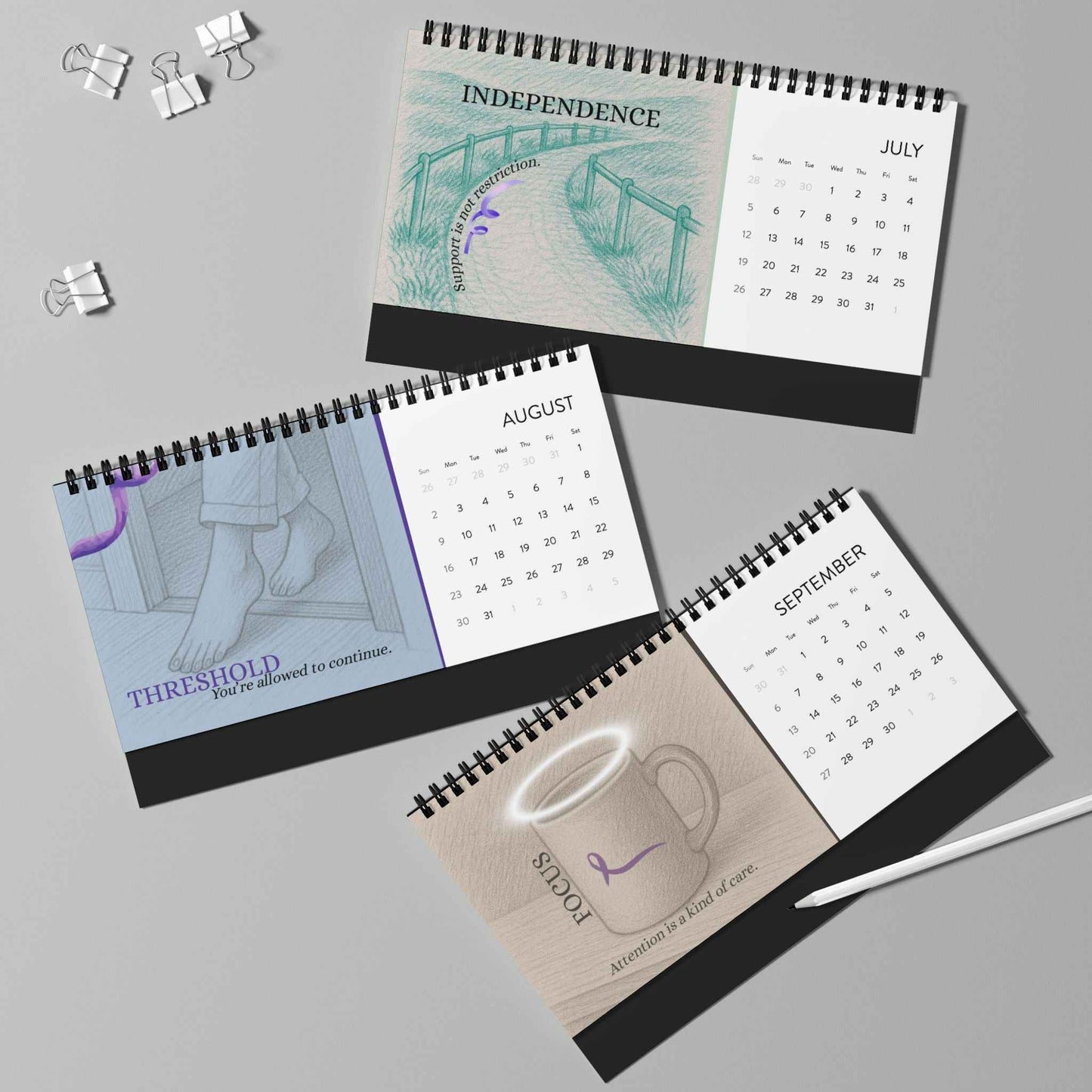 The Quiet Between Desk Calendar | A Year of Presence