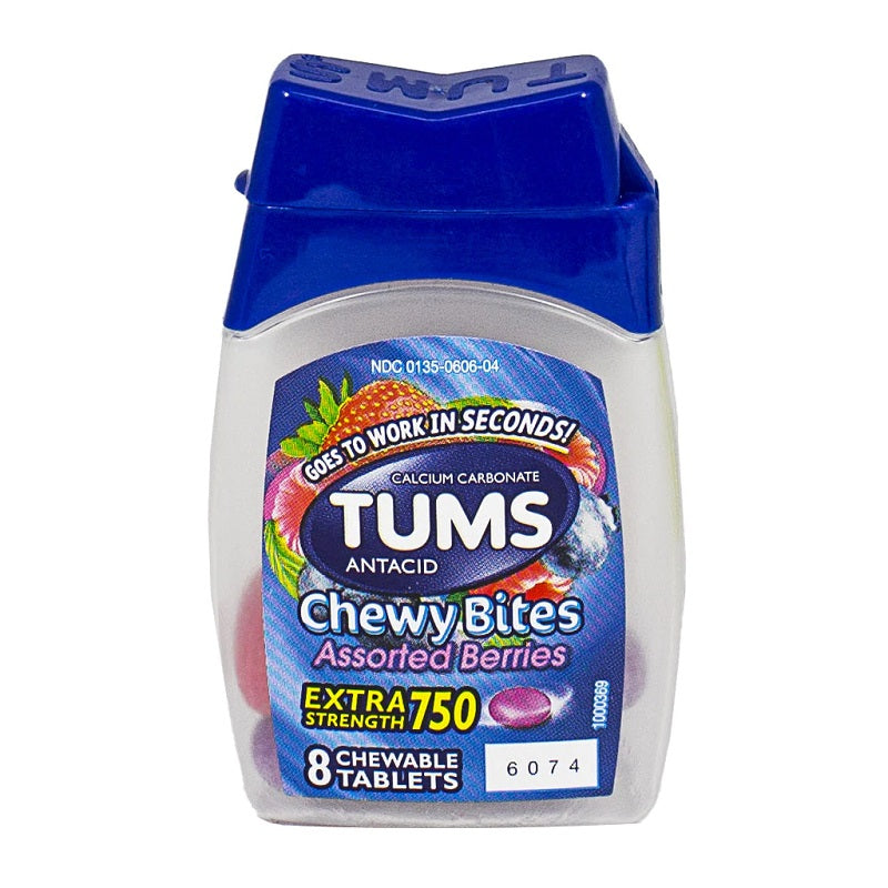 Tums Extra Strength Chewy Bites - Baies Assorties 8Ct