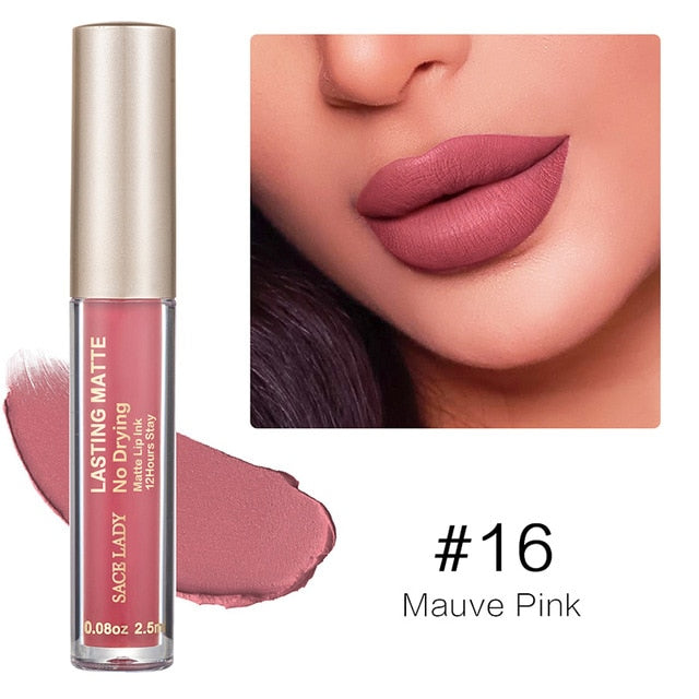 Make Up Waterproof Nude Lipstick Long Lasting Liquid Matte Lipstick Kit Lip Gloss Cosmetics Lipgloss Lip Makeup - Korvel