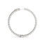 Boucles d'oreilles créoles en diamant en or blanc 14k avec sertissage à griffes partagées