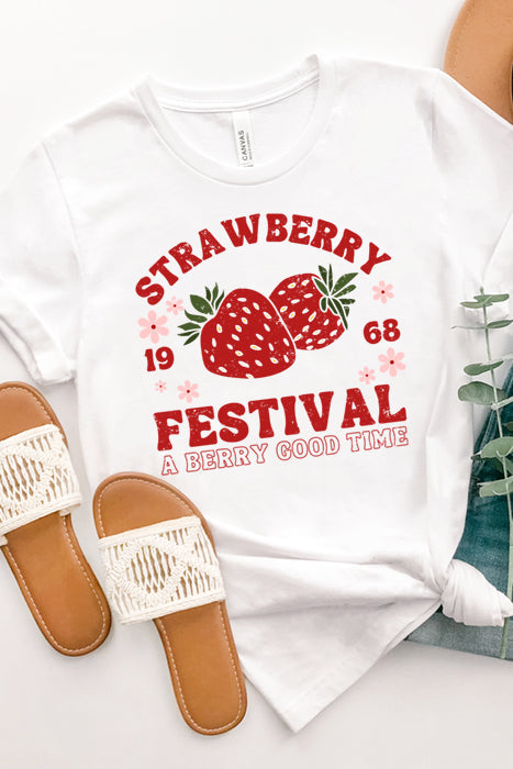 Comfortable Unisex Strawberry Festival T-Shirt - Korvel
