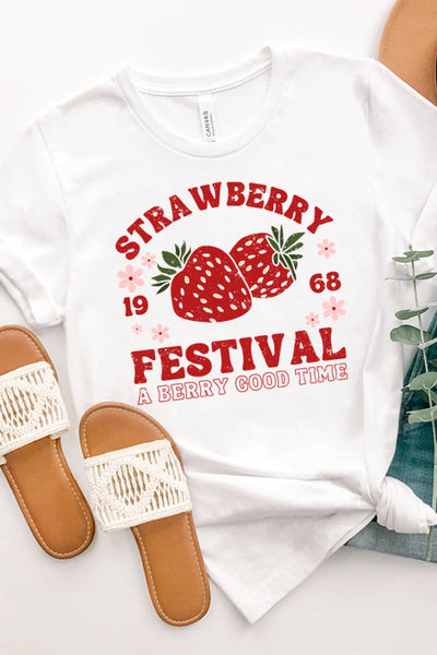 Comfortable Unisex Strawberry Festival T-Shirt - Korvel