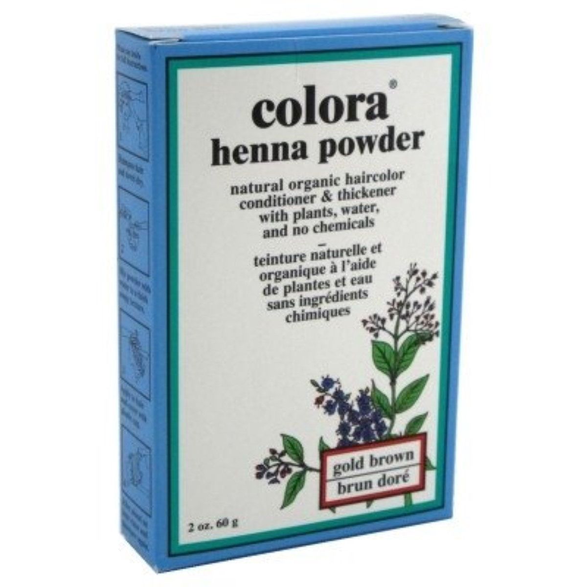 Colora Henna Powder Hair Color - Gold Brown 2 Oz