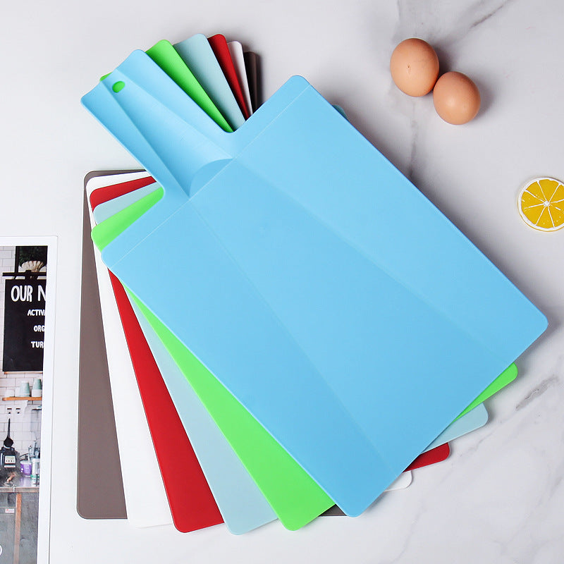 Portable PP folding vegetable board kitchen double-sided plastic cutting board multi-purpose vegetable cutting board drainage board - Korvel
