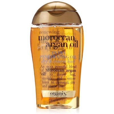 Huile d'Argan Marocaine Renouvelante OGX pour Cheveux Secs et Épais, 3,3 Oz