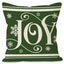 Green Christmas Pillow Cover Linen Printed Pillow Cover Holiday Living Room Bedroom Decoration Cushion Cover - Korvel