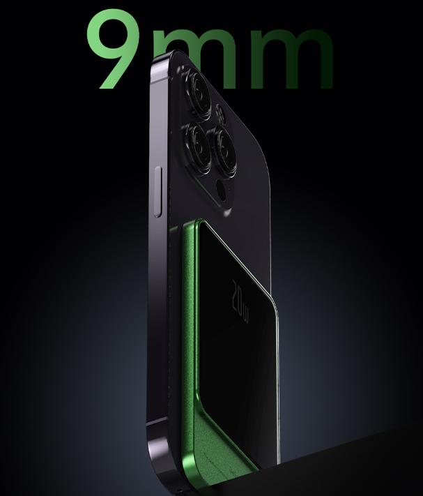 Magnetic charging treasure wireless fast charging industrial style portable metal power bank ultra thin mini - Korvel