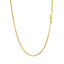 Cadena de eslabones de cable cortada con diamante de oro amarillo de 14k 1.8mm