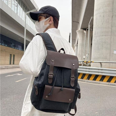 Retro Wear-Resistant Large-Capacity Backpack