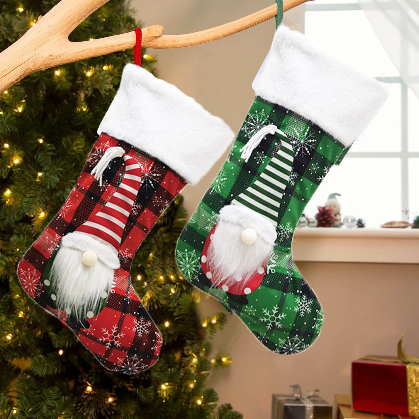 Calcetín de Navidad Premium de Muñeca Sin Rostro - Bolsa de Regalo Grande