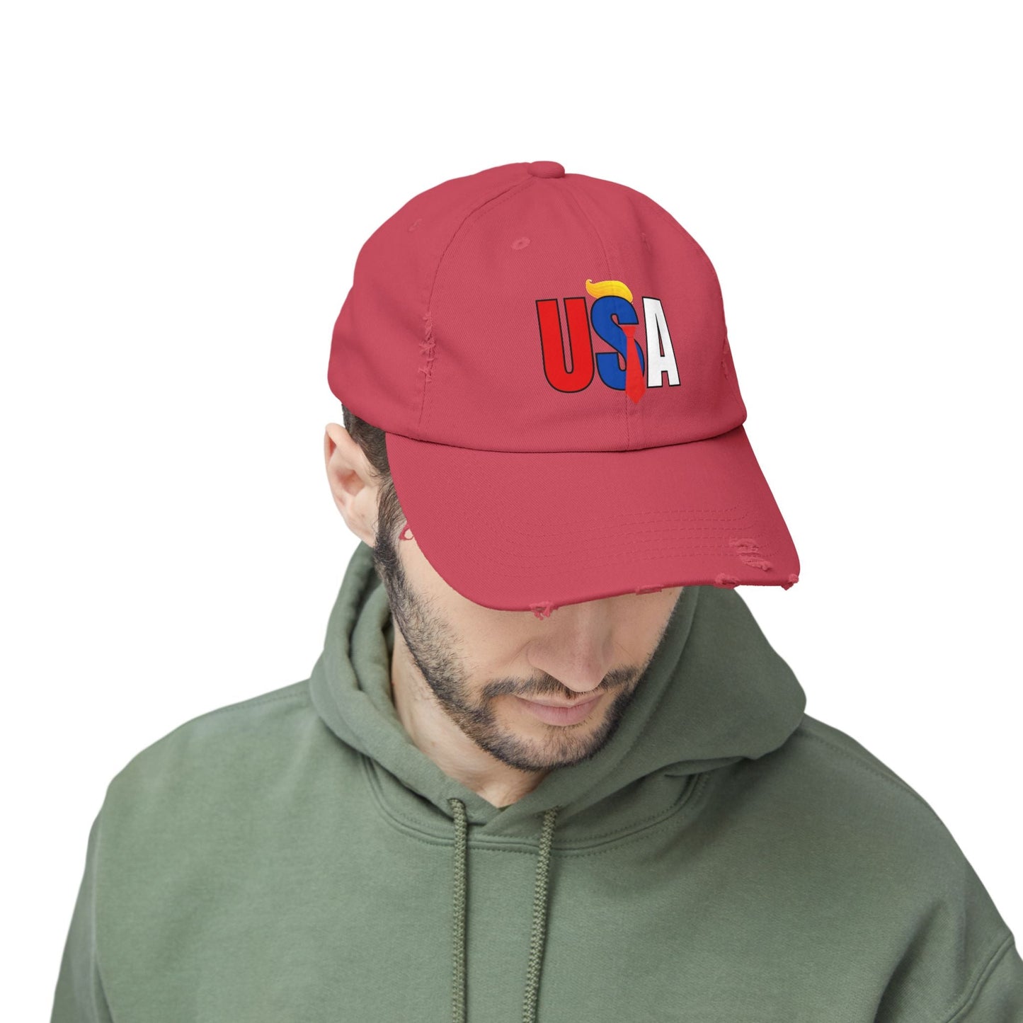 Gorra Unisex Tendencia Distressed USA